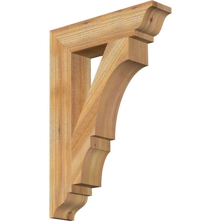 Ekena Millwork Balboa Traditional Rough Sawn Bracket, Western Red Cedar, 4"W x 18"D x 26"H BKT04X18X26BOA01RWR